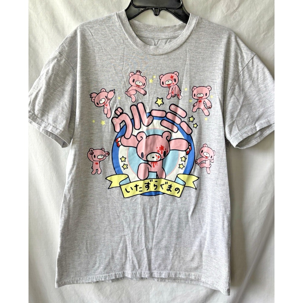 Gloomy Bear Mori Chack Graphic T-Shirt Gray Adult Medium Naughty Grizzly Tee